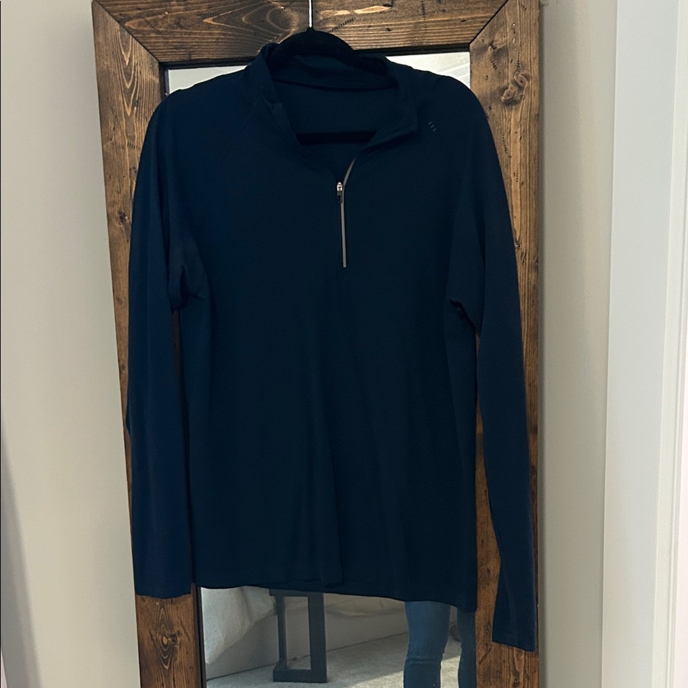 lululemon athletica Men's Navy Metal Vent quarter zip